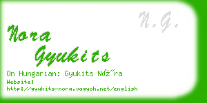 nora gyukits business card